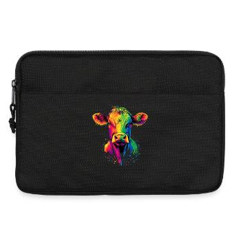 vache fermier boeuf lait veau végétalien vache vache de ferme vaches - Sacoche pour ordinateur portable 13 pouces - noir - Devant