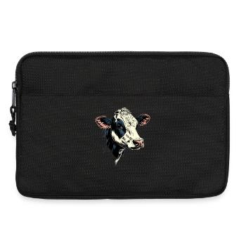 vache fermier boeuf lait veau végétalien vache vache de ferme vaches - Sacoche pour ordinateur portable 13 pouces - noir - Devant