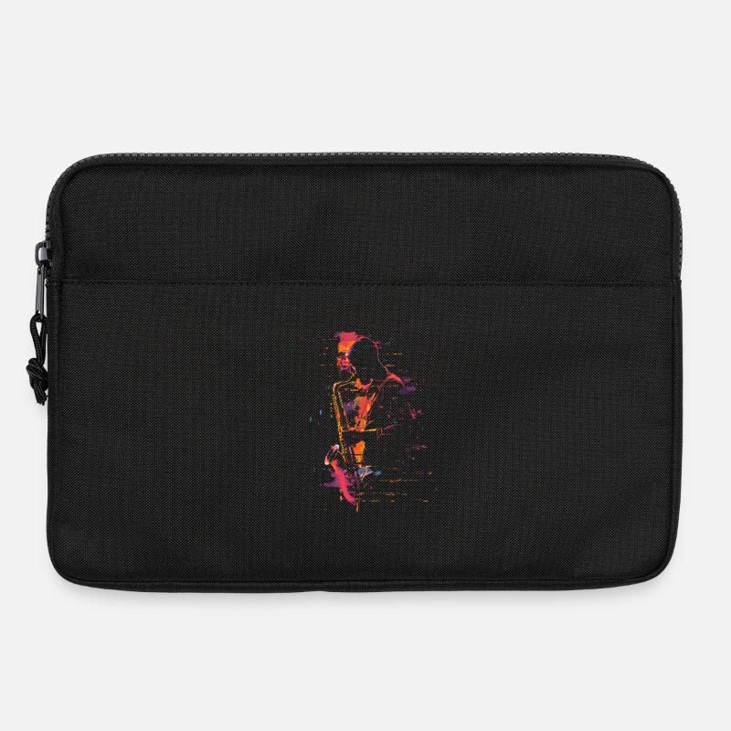 Saxophonist Synthwave - Laptoptasche 13" - Schwarz