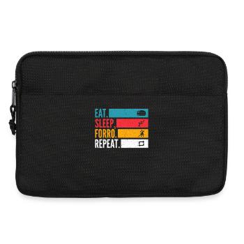 Eat Sleep Forró Repeat - Laptop bag 13" - black - Front