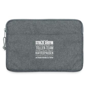 Ich Bin Eine Stolze Chefin von einem tollen Team - Laptoptasche 13" - Grau meliert - Vorne