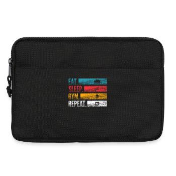 Eat Sleep Gym Repeat for Fitness Sports - Laptop bag 13" - black - Front