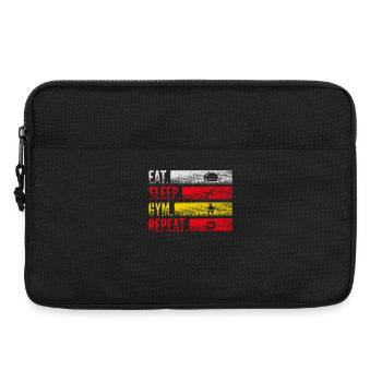 Eat Sleep Gym Repeat pour les sports de fitness - Sacoche pour ordinateur portable 13 pouces - noir - Devant