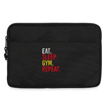 Eat Sleep Gym Repeat for Fitness Sports - Laptop bag 13" - black - Front