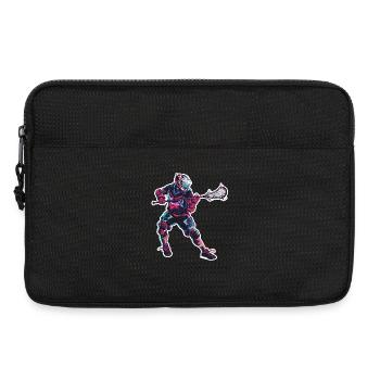 Lacrosse Player Graphics - Laptop bag 13" - black - Front