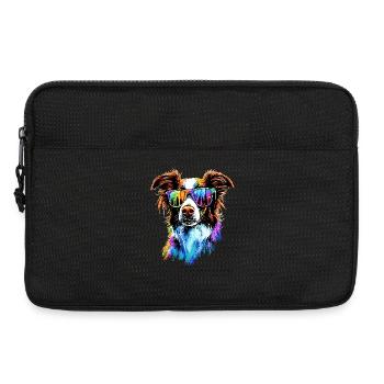 border collie chien amant chiot mignon collies - Sacoche pour ordinateur portable 13 pouces - noir - Devant