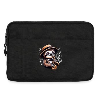 Tenue de musique de saxophone paresseux pour le jazz et le jazz - Sacoche pour ordinateur portable 13 pouces - noir - Devant