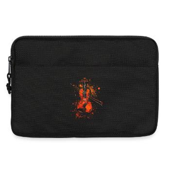 Violine Grafik - Laptoptasche 13" - Schwarz - Vorne
