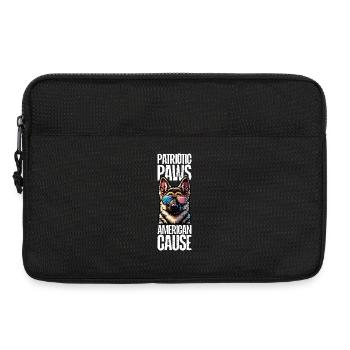German Shepherd Patriotic Funny 4th of July - Laptop bag 13" - black - Front