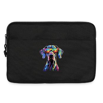 Deutsche Dogge Hatzrüde Saupacker Große Doggen - Laptoptasche 13" - Schwarz - Vorne