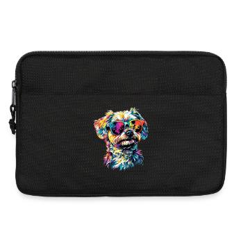 Maltais Petit Chien Maltais Amour Doux Maltais - Sacoche pour ordinateur portable 13 pouces - noir - Devant
