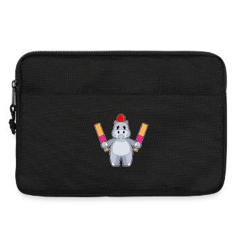 Hippopotamus Cricket Cricket Bats - Laptop bag 13" - black - Front