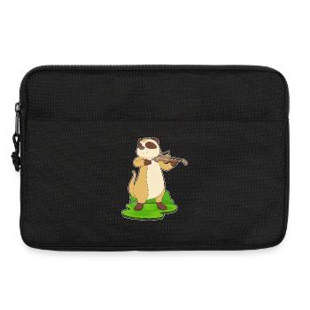 Musicien de suricate Musique de violon - Sacoche pour ordinateur portable 13 pouces - noir - Devant