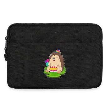 Hedgehog Birthday Cake - Laptop bag 13" - black - Front