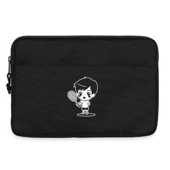 Badminton Kind Cartoon - Laptoptasche 13" - Schwarz - Vorne