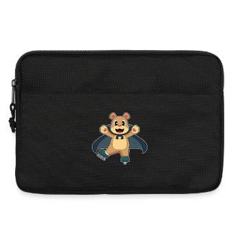 Bär Halloween Eislaufen - Laptoptasche 13" - Schwarz - Vorne