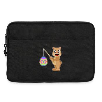 Bear Easter Fishing - Laptop bag 13" - black - Front