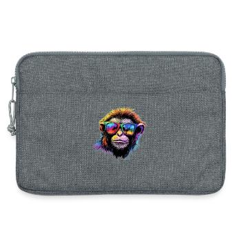Gibbon Affe Weißhandgibbon Monkey Süße Lar Gibbons - Laptoptasche 13" - Grau meliert - Vorne