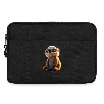 Gibbon Affe Weißhandgibbon Monkey Süße Lar Gibbons - Laptoptasche 13" - Schwarz - Vorne