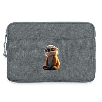 Gibbon Affe Weißhandgibbon Monkey Süße Lar Gibbons - Laptoptasche 13" - Grau meliert - Vorne
