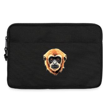 Gibbon Affe Weißhandgibbon Monkey Süße Lar Gibbons - Laptoptasche 13" - Schwarz - Vorne