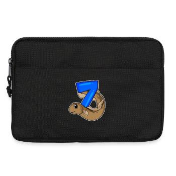 7. Geburtstag Motiv Aalfisch - 7 jahre alt - Laptoptasche 13" - Schwarz - Vorne