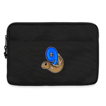 9th Birthday Motif Eel - 9 Years - Laptop bag 13" - black - Front