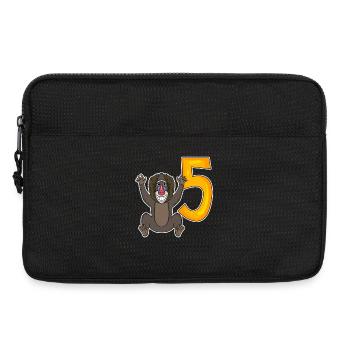 5. Geburtstag Motiv Affe - 5 jahre - Laptoptasche 13" - Schwarz - Vorne