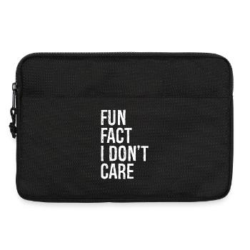 fait amusant Je m’en fiche - Sacoche pour ordinateur portable 13 pouces - noir - Devant