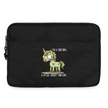 I’m A Unicorn – Angry Zombie Unicorn Cartoon - Laptoptasche 13" - Schwarz - Vorne