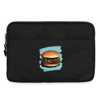 Burger Rétro - Sacoche pour ordinateur portable 13 pouces - noir - Devant