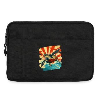 Tortue de mer rétro - Sacoche pour ordinateur portable 13 pouces - noir - Devant