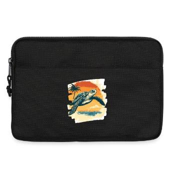 Tortue de mer rétro - Sacoche pour ordinateur portable 13 pouces - noir - Devant