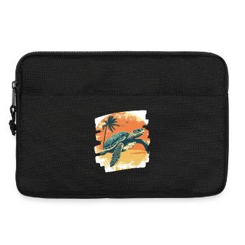 Tortue de mer rétro - Sacoche pour ordinateur portable 13 pouces - noir - Devant