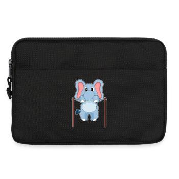 Eléphant Bodybuilder Tractions Musculation - Sacoche pour ordinateur portable 13 pouces - noir - Devant