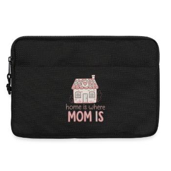 Zuhause ist, wo Mama ist - süßes Muttertagsgeschenk - Laptoptasche 13" - Schwarz - Vorne