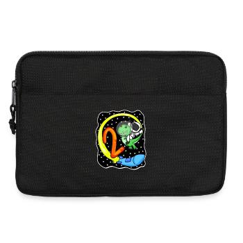 2 Motif d’anniversaire astronaute - Deux ans - Sacoche pour ordinateur portable 13 pouces - noir - Devant