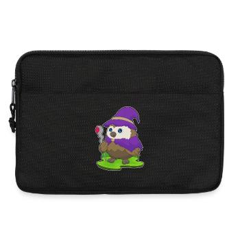 Hibou Halloween Sorcière - Sacoche pour ordinateur portable 13 pouces - noir - Devant