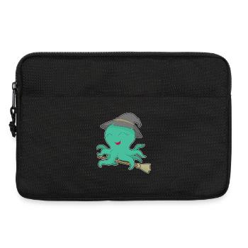 Octopus Witch Broom - Laptop bag 13" - black - Front