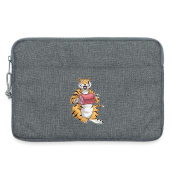 Tiger Fleisch - Laptoptasche 13" - Grau meliert - Vorne