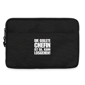 Chefin spruch geilste chefin ist da kann losgehen - Laptoptasche 13" - Schwarz - Vorne