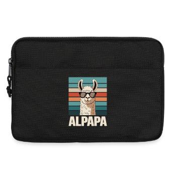 Papa Alpaga Papa Drôle Lama Cadeau de Fête des Pères - Sacoche pour ordinateur portable 13 pouces - noir - Devant