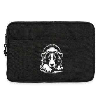 Border Collie « Black Edition » - Sacoche pour ordinateur portable 13 pouces - noir - Devant