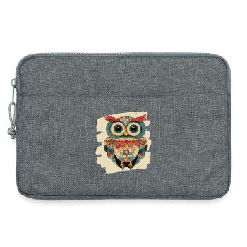 Eule - Laptoptasche 13" - Grau meliert - Vorne