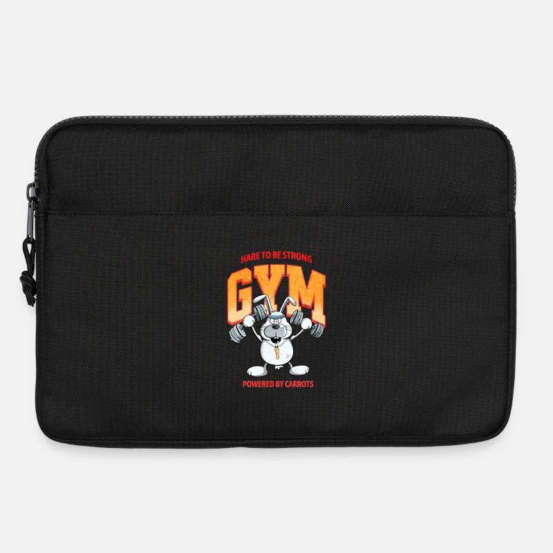 Hare To be Strong Krafttraining Hase Spruch - Laptoptasche 13" - Schwarz