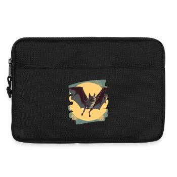 Chauve-souris rétro - Sacoche pour ordinateur portable 13 pouces - noir - Devant