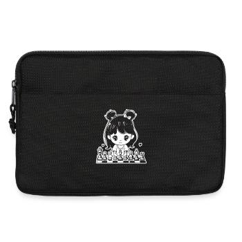 Cartoon Chess Player - Laptop bag 13" - black - Front