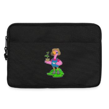 Flamingo Farmer Seedling Farm - Laptop bag 13" - black - Front