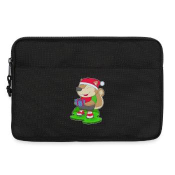 Patins à roulettes de Noël Squirrel - Sacoche pour ordinateur portable 13 pouces - noir - Devant