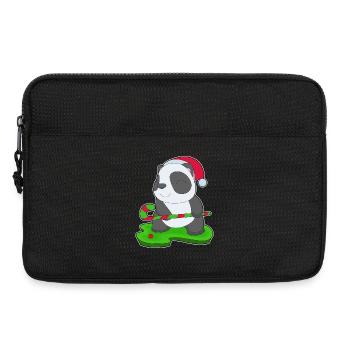 Panda Weihnachten Feldhockey - Laptoptasche 13" - Schwarz - Vorne